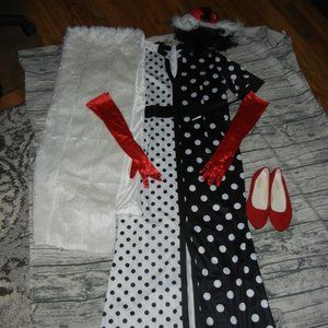Polka Dot Costume Dress with Red Accessories